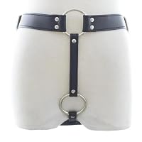 CIFGAKS Leder Keuschheitsgürtel für Männer Strap on Harness SM Erotik String Keuschheitsgürtel sexy Slips mit Penisring sexy String für Männer Sexspielzeug für Erwachsene und Schwule – Ansicht 4