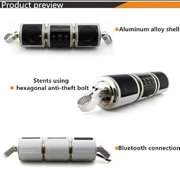 Motorcycle Bluetooth Audio Sound System MP3 FM Radio Stereo Speakers Waterproof Silvery