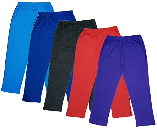 Image of IndiWeaves Girls Super Soft Cotton Solid 3 4th Leggings /Capris (Multicolor41, 10-12 Years) Pack of 5