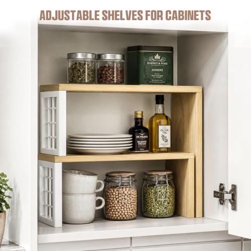 FOFARY Kitchen Countertop Organizer, 2 Tier Corner Counter Shelf, Beige by FOFARY - Used condition - Image 5