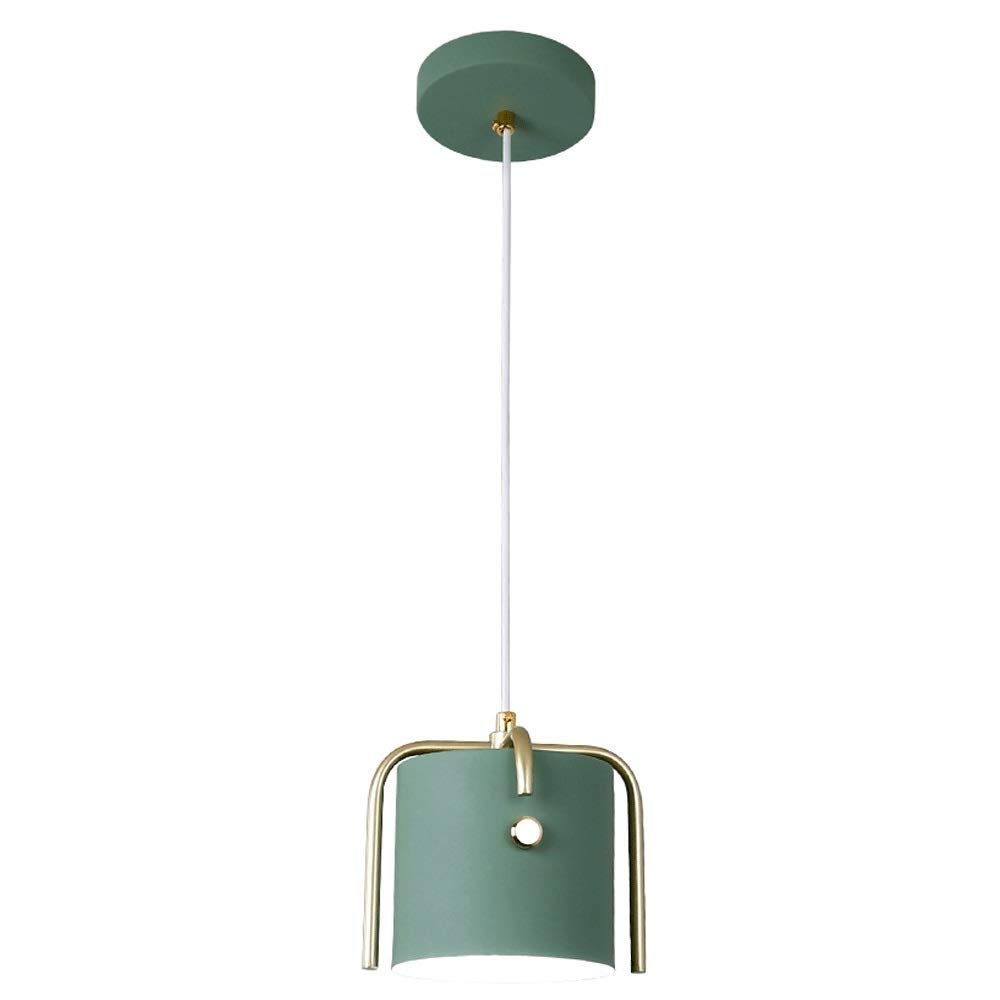 Lampe suspension led nordique ronde en fer forgé couleur G pour salon