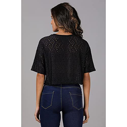 Image of in. fuse by Shoppers Stop Solid Polyester Round Neck Womens Regular Fit Top