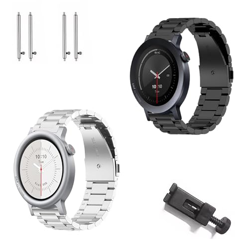 [SHANCHI] �y3�ʃ`�F�[��2�{�Z�b�g�z CMF by Nothing Watch 3 Pro/CMF by Nothing Watch Pro 2 �p �����o���h 22mm ����3�ʃ`�F�[�����^���o���h �X�e�����X�� �i�m�Z���߂��� ���K�ȒʋC�� 