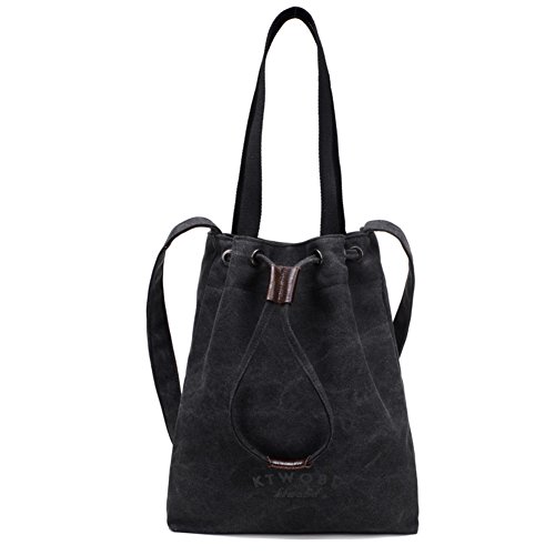 Sac en toile solide sacs bandoulière grand sac femmes style littéraire