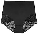 Dorina Damen Minimizer Miederslip BRIGITTE D17005A, Einfarbig, Gr. 46 (Herstellergröße: XXL), Schwarz (Schwarz V00)