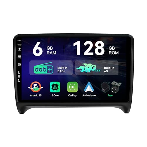Radio Android 15 Audi TT pour voyager connecté en musique via Carplay