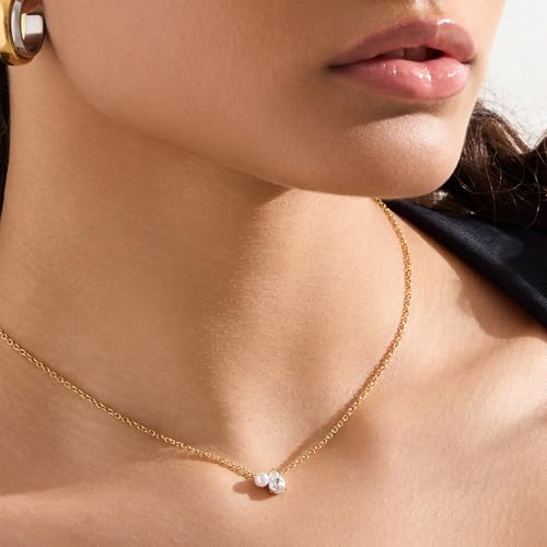 WATERPROOF Gold or Silver Plated Stainless Steel Toi et Moi Necklace2