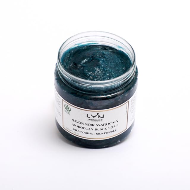 Savon Noir Beldi Au Nila Bleu - Exfoliant Naturel Pour Le Corps Et Visage - 200g
