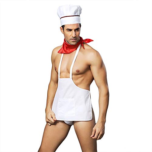 Halloween Party Chef Cuisinier Costumes Cosplay Fancy Food Servant Tenues Adulte Hommes Lingerie Sexy Hot Erotic Uniformes Cuisinier Chef De Sex Chef De sous-Vêtements Cover
