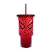 Silver Buffalo MC7017 Marvel Spider-Man Eyes Jumbo Plastic Cold Cup with Lid and Straw, 32-Ounces