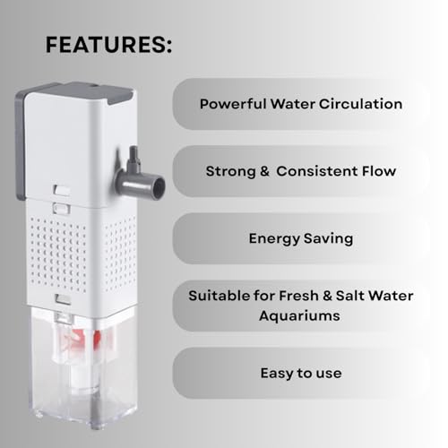 Image of S0B0 AQ-1500F Internal Filter for Aquarium Fish Tank | Powerful Water Circulation | Strong and Consistent Flow | Completely Submersible | Power: 25W | F.Max: 1500L /H | Original from Tunai Store