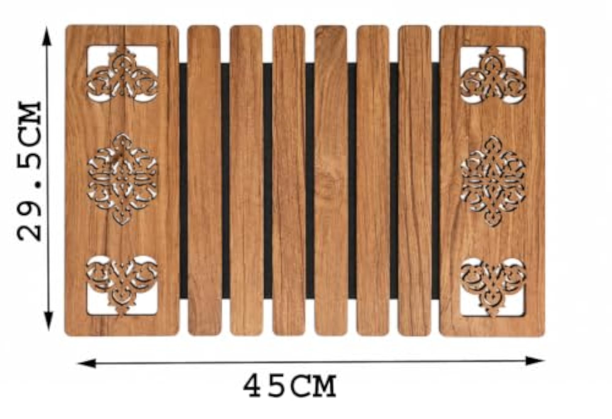 Wooden Foldable Table Placemat Set of 6, Beige