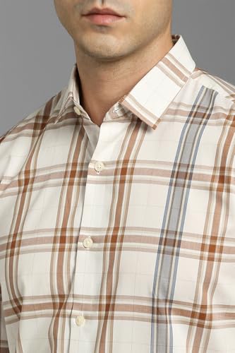 Image of Louis Philippe Men's Checkered Slim Fit Shirt