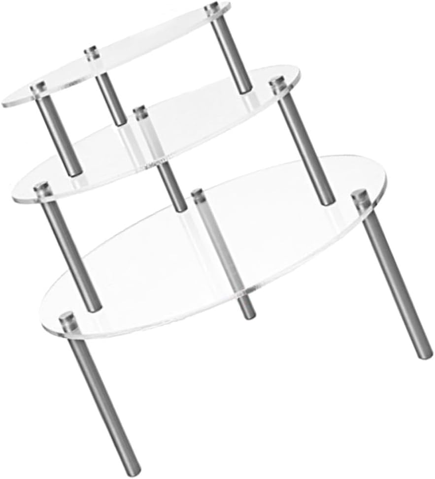 Acrylic Cake Display Stand 3 Tier Cupcake Rack Wedding Birthday Decor Stacking Detachable Stylish