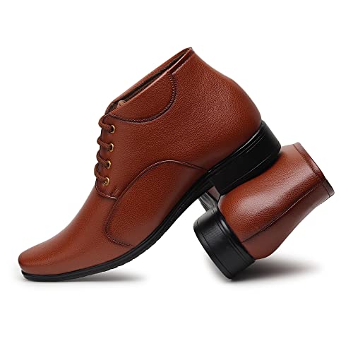 Image of Zixer Synthetic Leather Ankle Formal Shoes Men || Office Shoes for Men Stylish || Chukka Boots Men Long Shoes for Men Long Boots