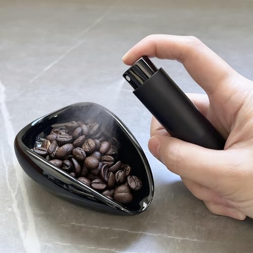 Breewenf Coffee Bean Dosing Cup and Spray Bottle Set, Coffee Bar Accessories, Single Dose Measuring Tray Kit for Espresso