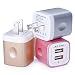 USB Charging Box, Charger Adapter, Ailkin 3-Pack 2.1Amp Dual Port Fast Charge Plug Cube Base for iPhone X/8/7/6S/6S Plus/6 Plus/6, Samsung Galaxy S7/S6/S5 Edge, LG, HTC, Huawei, Moto, Kindle and More