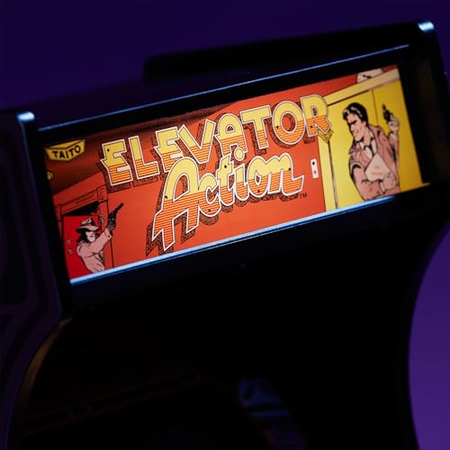 Numskull Quarter Arcades Elevator Action Collector's Edition Mini Arcade - 1/4 Scale Authentic Wooden Replica, Original ROM, Rechargeable Battery & 3W Speakers for Retro Enthusiasts [video game]