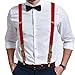 Buyless Fashion Leather End 2 Pack Suspenders for Men - 48
