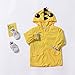 CM C&M WODRO Toddler Baby Boy Girl Duck Rain Jacket Cute Cartoon Yellow Raincoat Hoodie Kids Coat Fall Winter School Outfit (Yellow #2, 80 (12 Months))