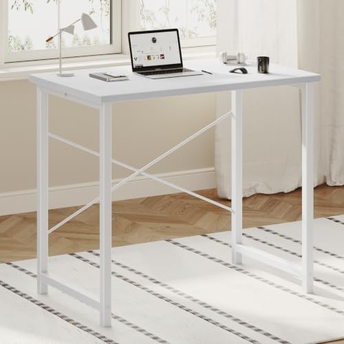 Image of OLIXIS 32-Inch Small Computer Desk for Home Office, White