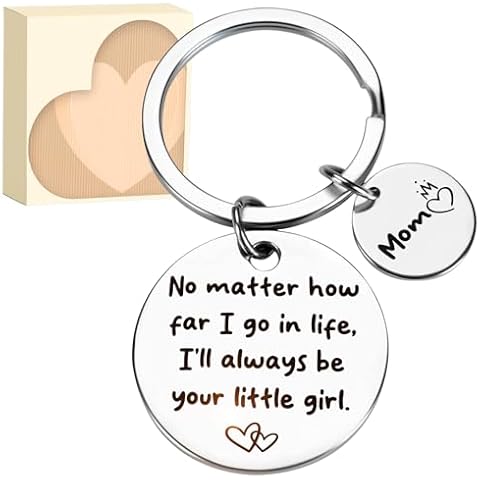 Christmas Stocking Stuffer Gifts for Mom - Bulk Keychain Gift for Women Personalized from Daughter First Mom Funny Christmas Birthday Gift Ideas for New Mom Step Mom Mother in Law Kids Little Girl Cover