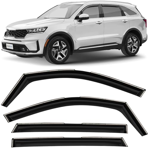 Image of CLIM ART in-Channel Incredibly Durable Rain Guards for Kia Sorento 2021-2026, Original Window Deflectors, Vent Window Visors, Vent Deflector, 4 pcs. - 621428