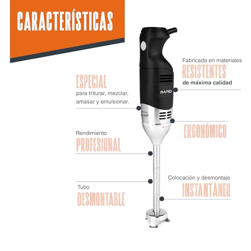 Batidor Rapid Lacor 69920 de acero inoxidable de 8 velocidades y 220W de potencia 4