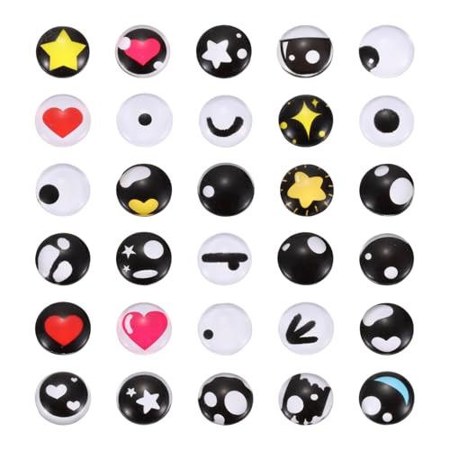 Yeux en verre de 20mm pour artisanat d'art et projets de bijoux DIY PATIKIL multicolores