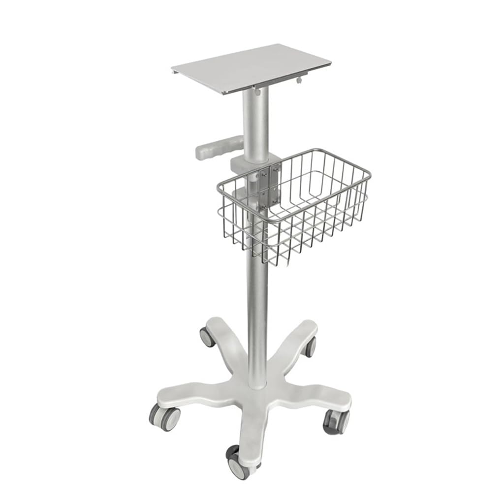 Carrello per Tablet, Dotato di Cestino E Ruote Piroettanti, Carrello da Pavimento con Ruote per Tablet, Adatto per Laboratori E Luoghi Che Richiedono Dispositiv,Monitor Model A