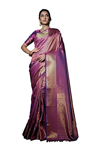 Vardha Sarees for Women Raw Silk Banarasi Saree | Indian Diwali Wedding Gift Woven Sari & Unstitched Blouse
