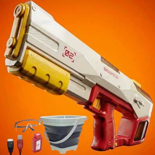 Image of VikriDA Electric Water Gun with Silicone Tube Dual Mode Automatic & Manual Shooting Long-Range Rechargeable Water Blaster for Kids Beach, Pool & Outdoor Summer Toy - Assorted