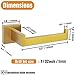 HITSLAM Brushed Gold Brass Toilet Paper Holder Wall Mount Premium 304 Stainless Steel Square Toilet Paper Roll Holder for Bathroom Rustproof