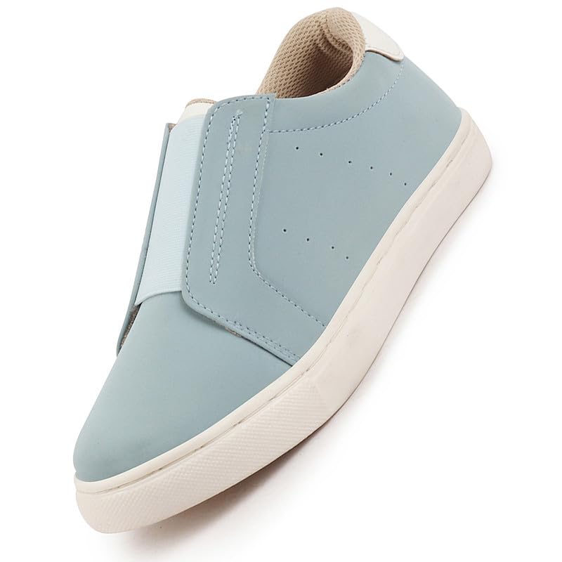 FAUSTO FST KI-911 SKY-39 Womens Sky Blue Elastic Closure Stitched Comfort Slip On Sneaker Shoes (6 UK) (B0CTTQV8M3) Amazon Price History, Amazon Price Tracker
