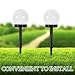 SEWACC 6pcs Solar Lawn Lights Outdoor Ground Plug Lighting Tool for Garden Courtyard Walkway Landscape Decor Warm Light Black
