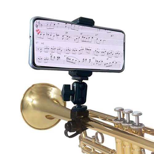 Soporte ajustable para teléfono de trompeta para banda de marcha para trompeta, trombón, oboe y corneta...