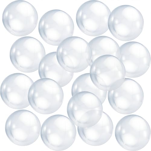 Zhanmai 6 Pieces Inflatable Clear Beach Ball Inflatable Clear Balloons Transparent Swimming Pool Ball for Summer Beach, Pool and Party Favor(16 Inch)