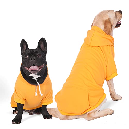 Furryilla Pet Clothes For Dog, Dog Hoodies Sweatshirt With Leash Hole For Medium Large Dogs (Orange Dog Hoodie, Large) #TOP1