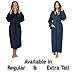 Arus Women's Hooded Classic Bathrobe Turkish Cotton Robe, Large-X-Large, N.Blue
