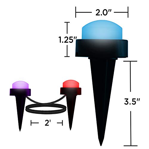 Enbrighten Seasons Led Mini Landscape Lights 92 Feet, Selectable White & Color Changing, 36 Mini Pucks, Wireless Remote, Outdoor, Commercial Grade, Weatherproof, Spotlight, Garden, Path Light, 41657 #TOP1