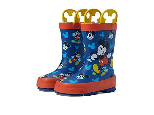 Western Chief Kids Mickey Musketeer Rain Boots for Toddler and Little Kids - Man-Made Outsole with Traction, Pull-On Style, and Round Toe
