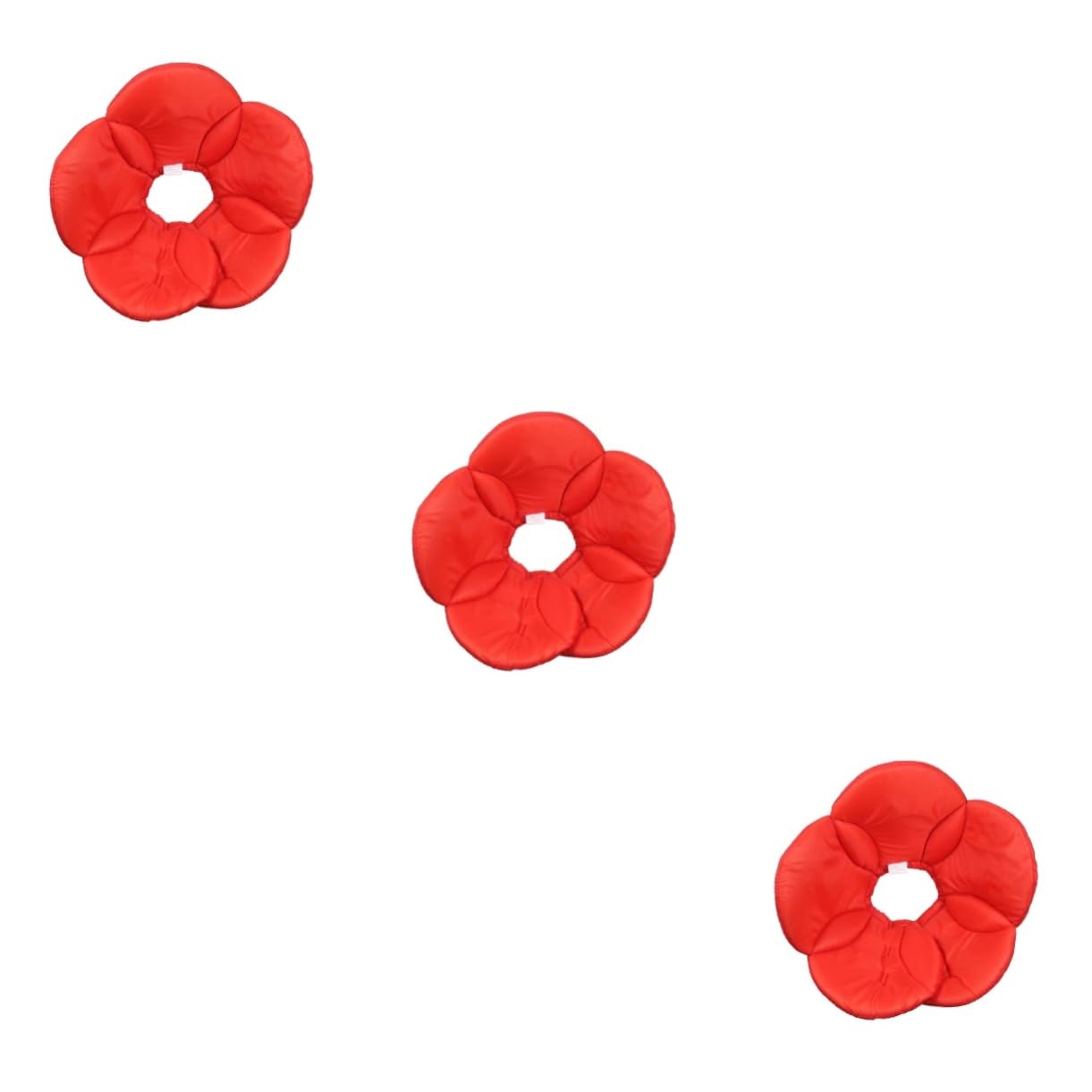 YARNOW 3 Fundas Protectoras para Collar De Perro Elegantes De Esponja con Diseño Floral De Poliéster Color Rojo Ajuste Cómodo para Tu Mascota.