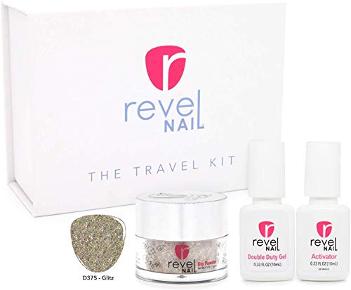 Revel Nail Dip Powder Nail Kit, Glitz Travel Kit