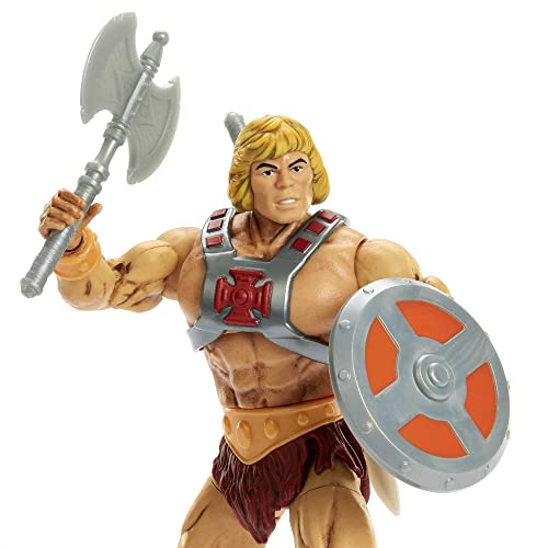 Masters of the Universe Masterverse He-Man 40th Anniversary Action Figure with Accessories, MOTU 7 inch, Toy and Collectible Gift for Children 6+ Years, HJH58