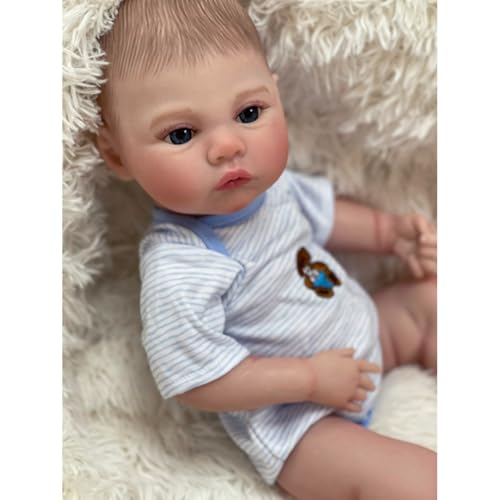 Lonian Reborn Baby Puppen 18 Zoll Reborn Baby Puppen Silikon Körper Neugeborenes Kleinkind Puppen Bester Wunsch für Alter3 + – Bild 3