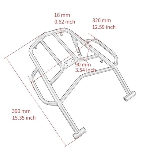 Porte-bagages CRF250M haute qualité en acier - 2