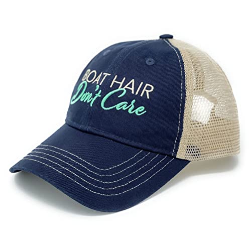 Crave Hats Boat Hair Don’t Care Hat, Lake Hair Cap, Trucker Hat For Women, Baseball Hat Navy #TOP5