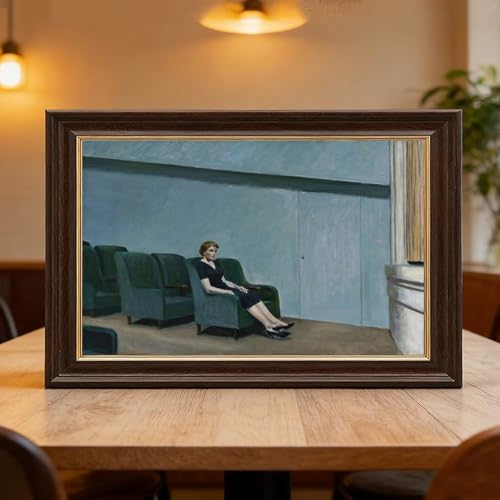 Impression sur toile Edward Hopper Intermission cadre mural bureau 20x30 - 6