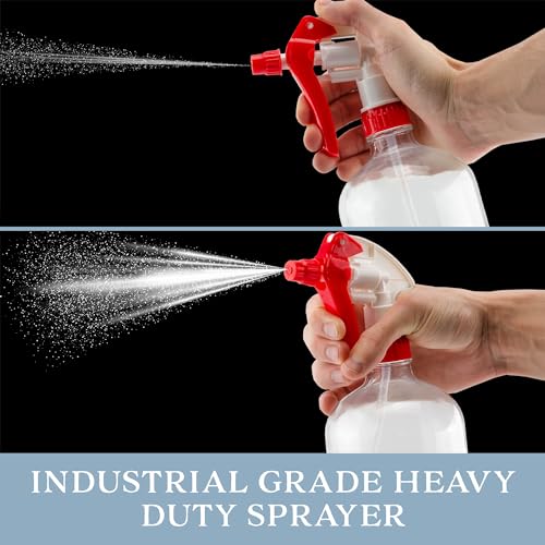 Cornucopia Brands 28-400 Replacement Trigger Sprayer Nozzles (12-Pack); Heavy Duty Replacement Part 16oz / 32oz Spray Bottles w/ 10-Inch Dip Tube