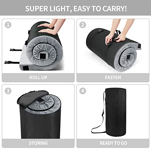 Tonahutu Memory Foam Camping Mattress Pad, Portable Sleeping Pad Roll Up Travel Mattress Waterproof Foldable Floor Cot Mattress Guest Bed For Sleepover #TOP6